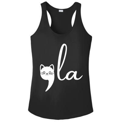 Retro Cat Comma La Kamala Harris For President 2024 Election Ladies PosiCharge Competitor Racerback Tank