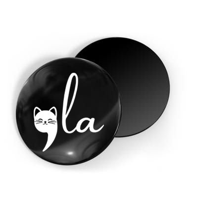 Retro Cat Comma La Kamala Harris For President 2024 Election Magnet