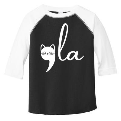 Retro Cat Comma La Kamala Harris For President 2024 Election Toddler Fine Jersey T-Shirt