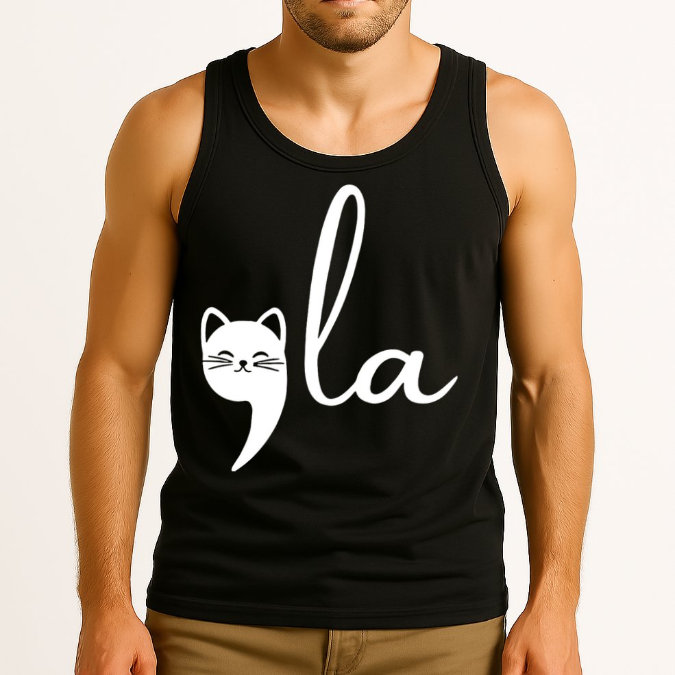 Retro Cat Comma La Kamala Harris For President 2024 Election Tank Top