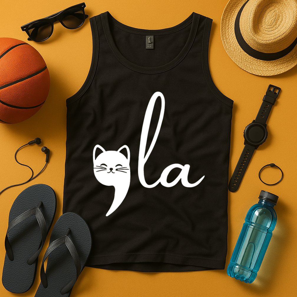Retro Cat Comma La Kamala Harris For President 2024 Election Tank Top