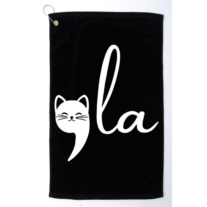 Retro Cat Comma La Kamala Harris For President 2024 Election Golf Towel
