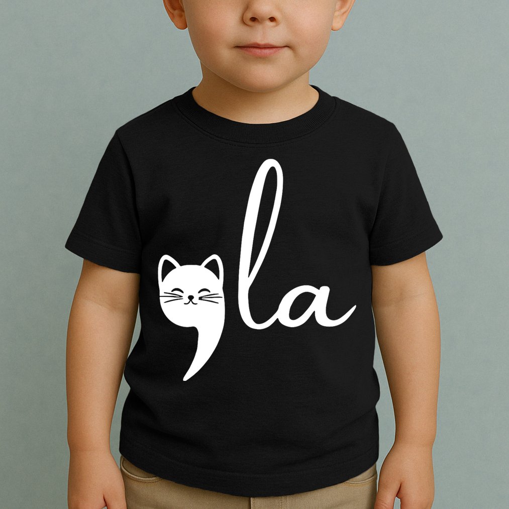 Retro Cat Comma La Kamala Harris For President 2024 Election Toddler T-Shirt