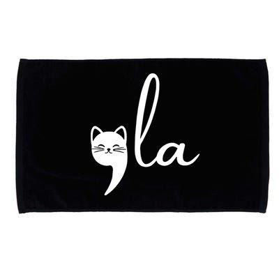 Retro Cat Comma La Kamala Harris For President 2024 Election Microfiber Hand Towel