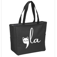 Retro Cat Comma La Kamala Harris For President 2024 Election Zip Tote Bag