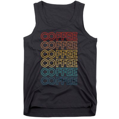 Retro Coffee Coffee Coffee Art Vintage Coffee Addicts Tank Top