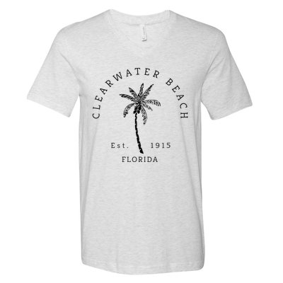 Retro Cool Clearwater Beach Original Florida Beaches V-Neck T-Shirt