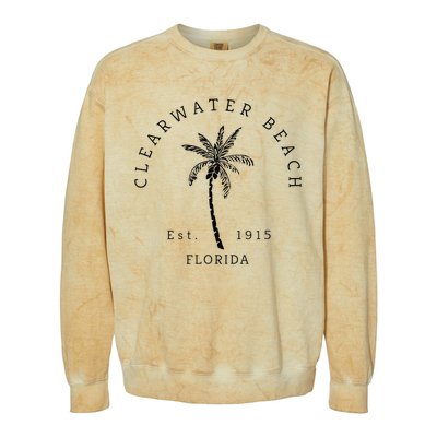 Retro Cool Clearwater Beach Original Florida Beaches Colorblast Crewneck Sweatshirt