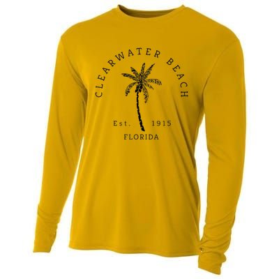 Retro Cool Clearwater Beach Original Florida Beaches Cooling Performance Long Sleeve Crew