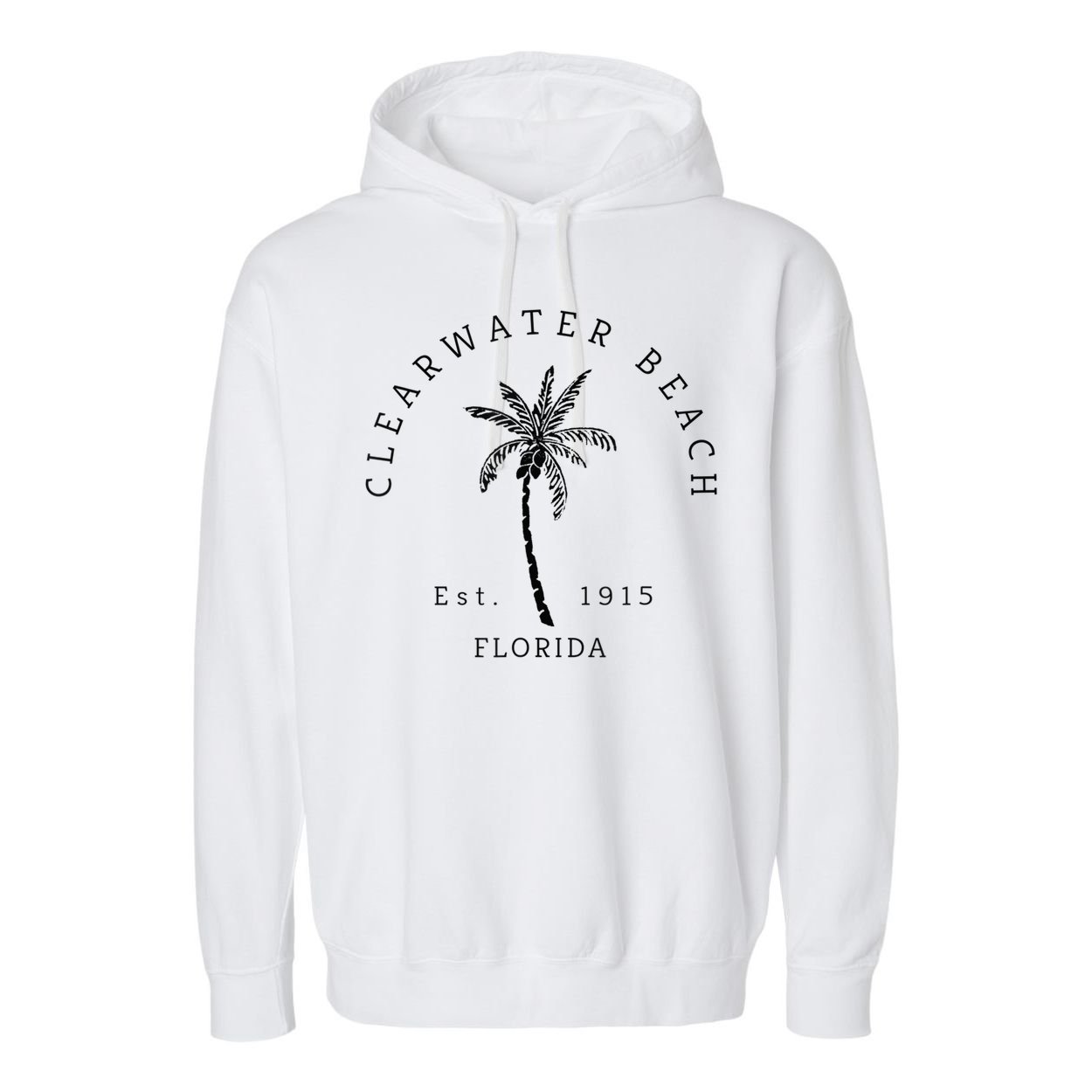 Retro Cool Clearwater Beach Original Florida Beaches Garment-Dyed Fleece Hoodie