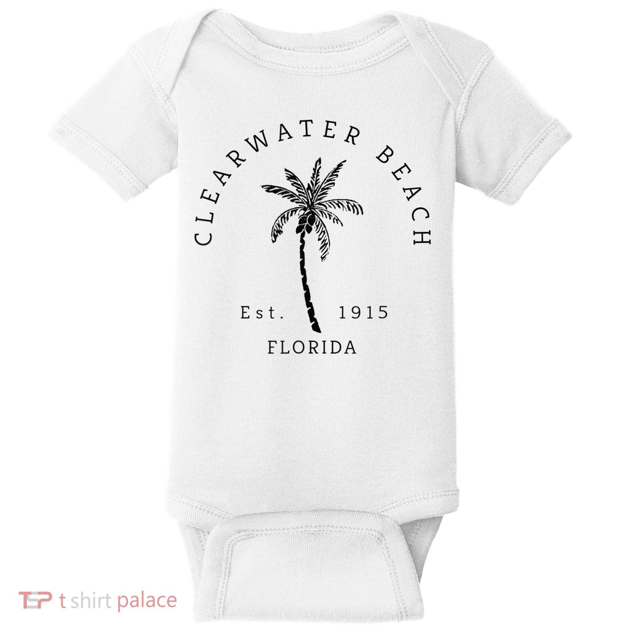 Retro Cool Clearwater Beach Original Florida Beaches Baby Bodysuit