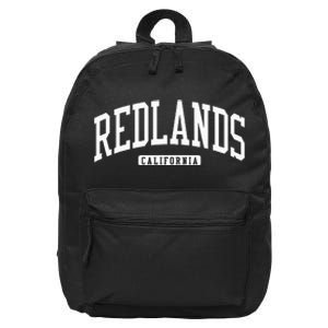 Redlands California Ca College University Style 16 in Basic Backpack