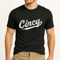 Retro Cincy Cincinnati Ohio Vintage Cursive Script Throwback Cooling Performance Crew T-Shirt