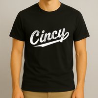 Retro Cincy Cincinnati Ohio Vintage Cursive Script Throwback T-Shirt