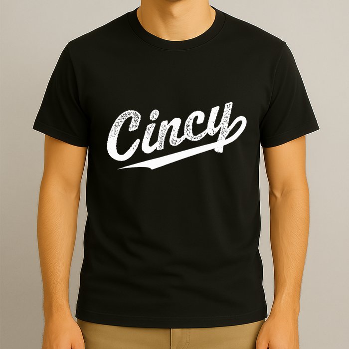 Retro Cincy Cincinnati Ohio Vintage Cursive Script Throwback T-Shirt