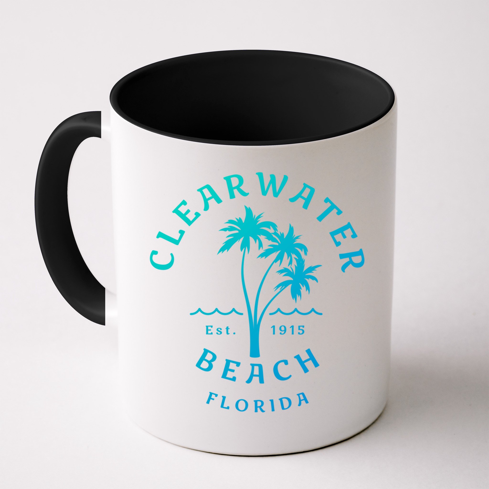 Retro Cool Clearwater Beach Original Florida Beach Palm Tree Gift Mug