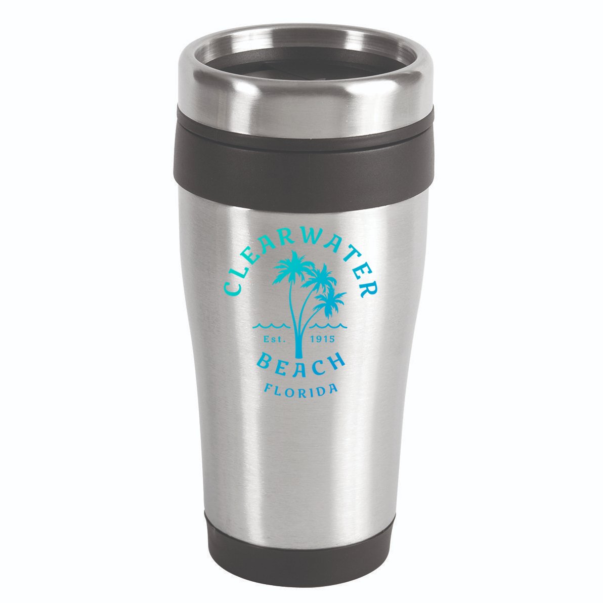 Retro Cool Clearwater Beach Original Florida Beach Palm Tree Gift 16oz Travel Tumbler