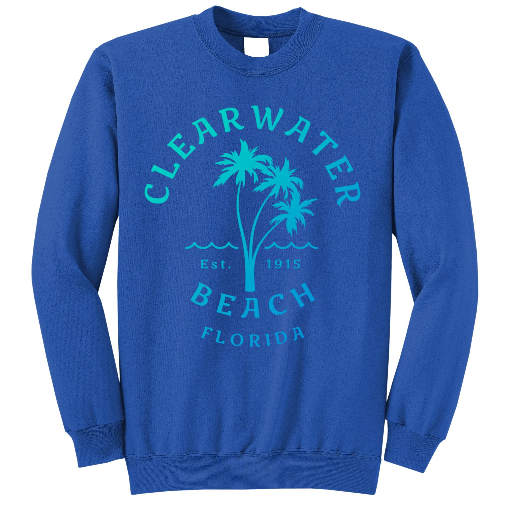 Retro Cool Clearwater Beach Original Florida Beach Palm Tree Gift Sweatshirt