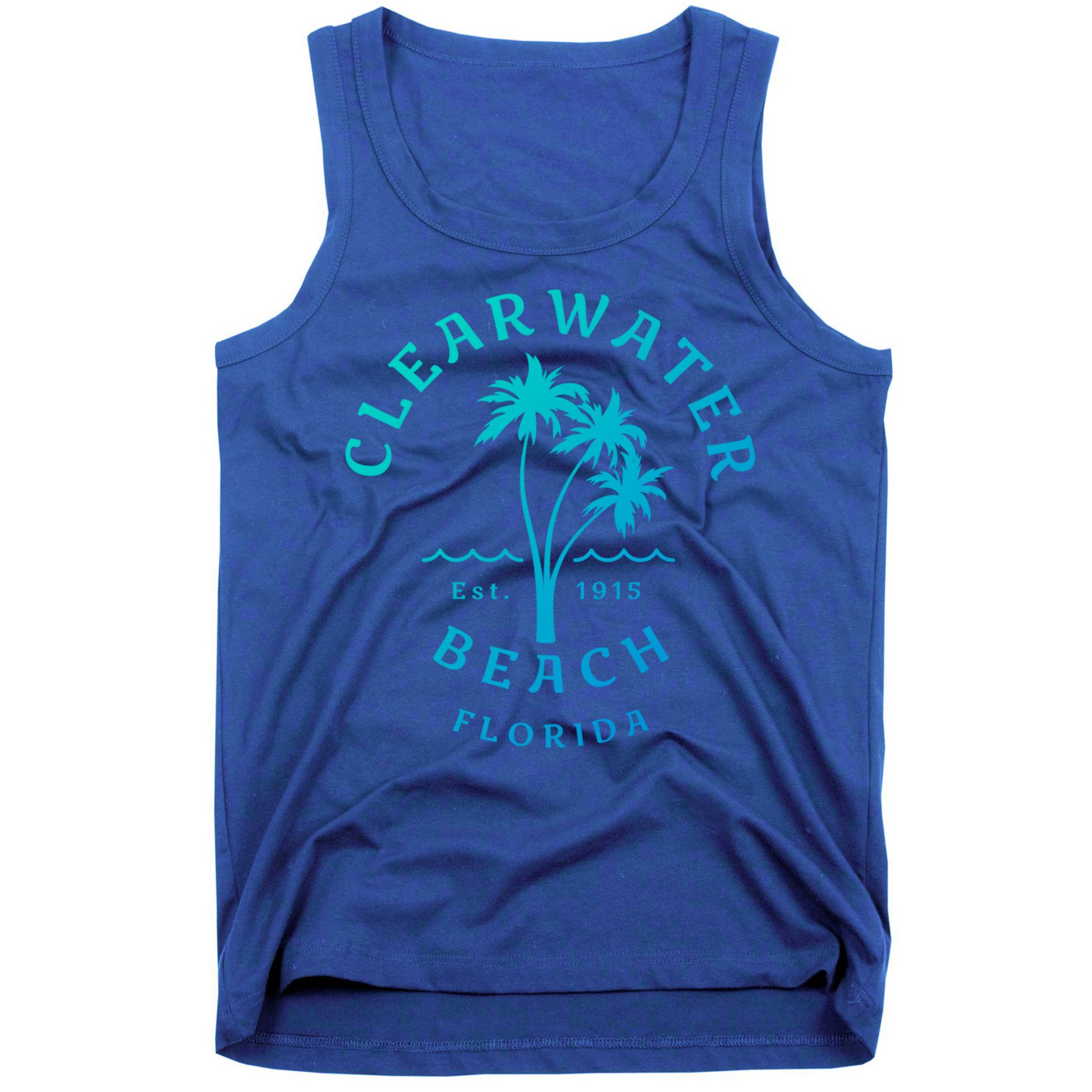 Retro Cool Clearwater Beach Original Florida Beach Palm Tree Gift Tank Top