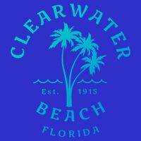 Retro Cool Clearwater Beach Original Florida Beach Palm Tree Gift Toddler T-Shirt