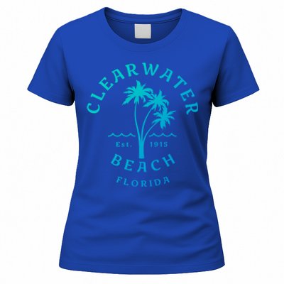 Retro Cool Clearwater Beach Original Florida Beach Palm Tree Gift Women's T-Shirt