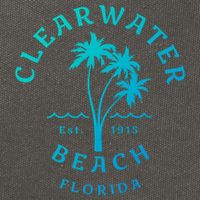 Retro Cool Clearwater Beach Original Florida Beach Palm Tree Gift Cotton Canvas Backpack