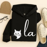 Retro Cat Comma La Kamala Harris For President 2024 Election Hoodie