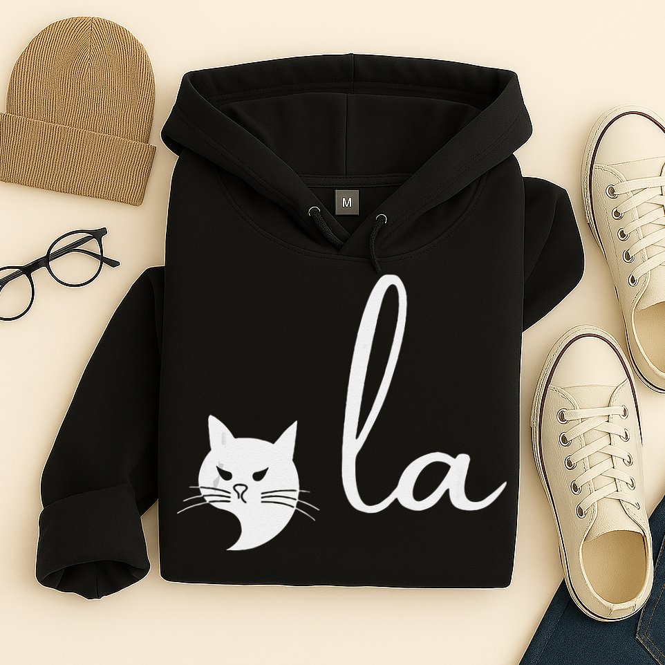 Retro Cat Comma La Kamala Harris For President 2024 Election Hoodie