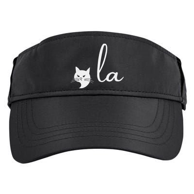 Retro Cat Comma La Kamala Harris For President 2024 Election Adult Drive Performance Visor