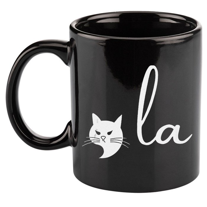 Retro Cat Comma La Kamala Harris For President 2024 Election 11oz C Handle Ceramic Mug