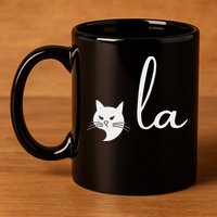 Retro Cat Comma La Kamala Harris For President 2024 Election 11oz C Handle Ceramic Mug