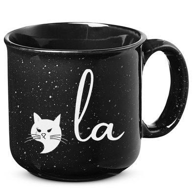 Retro Cat Comma La Kamala Harris For President 2024 Election 15oz Campfire Ceramic Mug