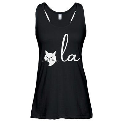 Retro Cat Comma La Kamala Harris For President 2024 Election Ladies Essential Flowy Tank
