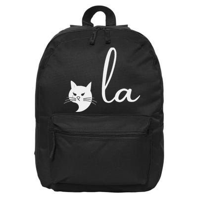 Retro Cat Comma La Kamala Harris For President 2024 Election 16 in Basic Backpack