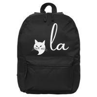Retro Cat Comma La Kamala Harris For President 2024 Election 16 in Basic Backpack