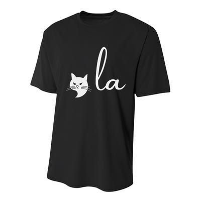 Retro Cat Comma La Kamala Harris For President 2024 Election Youth Performance Sprint T-Shirt
