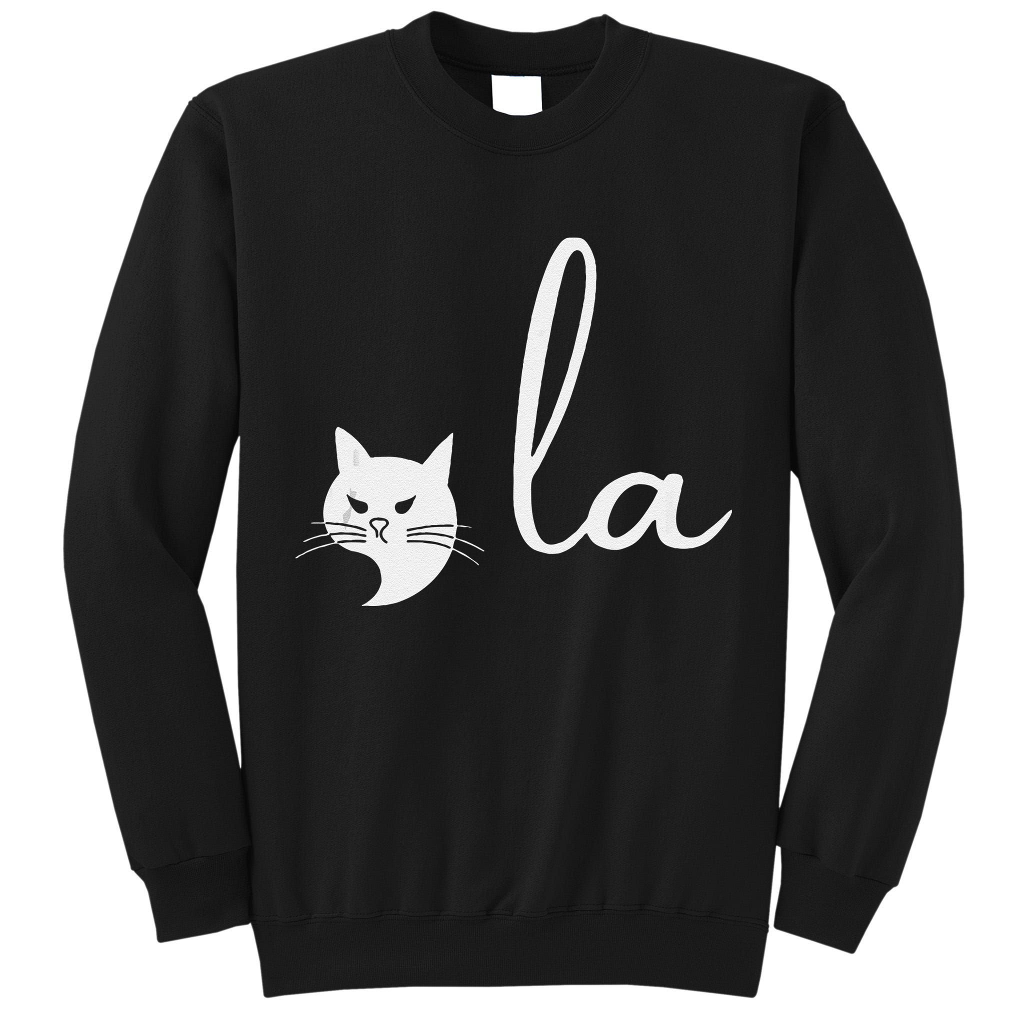 Retro Cat Comma La Kamala Harris For President 2024 Election Tall Sweatshirt