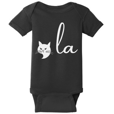 Retro Cat Comma La Kamala Harris For President 2024 Election Baby Bodysuit
