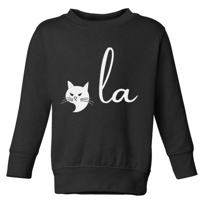 Retro Cat Comma La Kamala Harris For President 2024 Election Toddler Sweatshirt