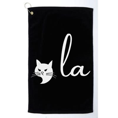 Retro Cat Comma La Kamala Harris For President 2024 Election Golf Towel