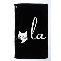 Retro Cat Comma La Kamala Harris For President 2024 Election Golf Towel