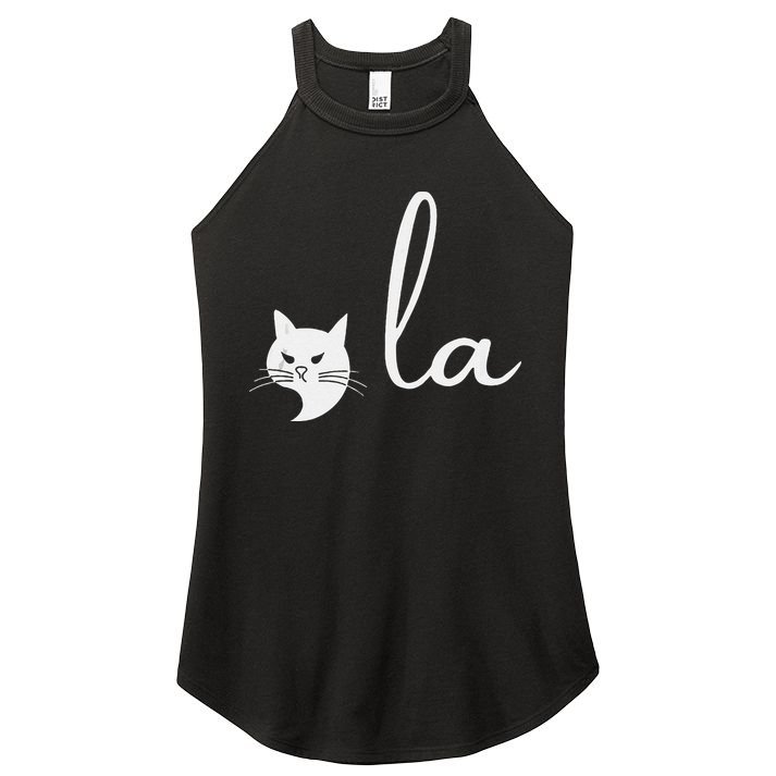Retro Cat Comma La Kamala Harris For President 2024 Election Women's Perfect Tri Rocker Tank
