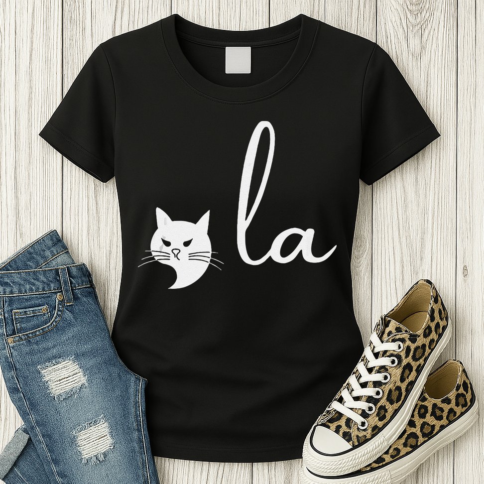Retro Cat Comma La Kamala Harris For President 2024 Election Womens T-Shirt