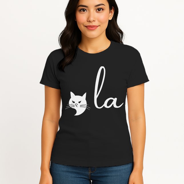 Retro Cat Comma La Kamala Harris For President 2024 Election Womens T-Shirt