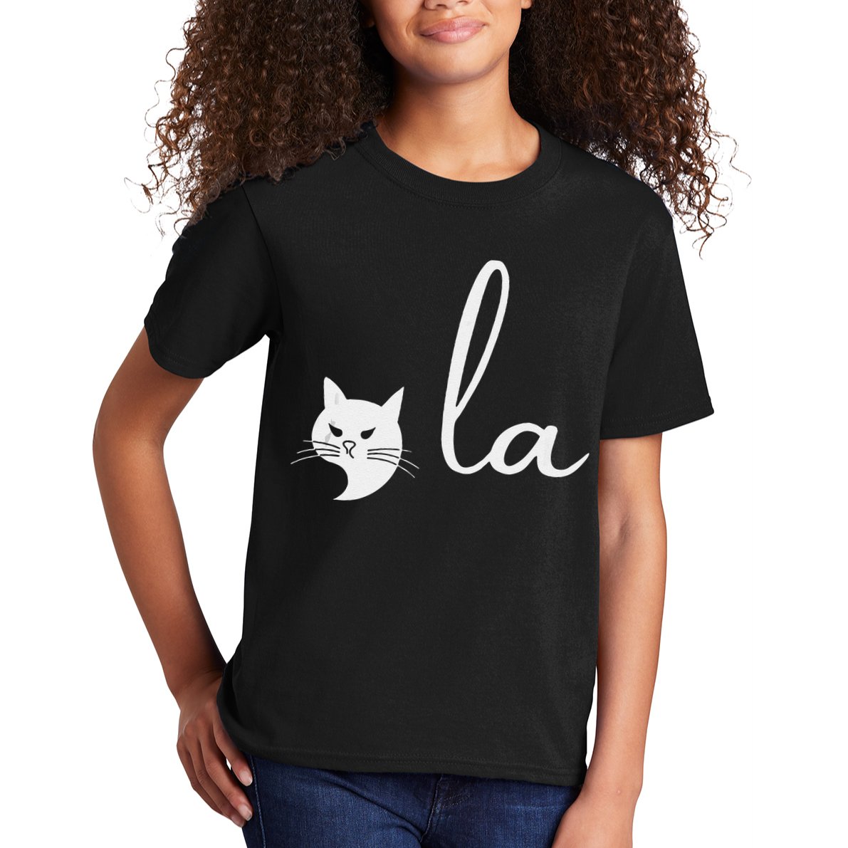 Retro Cat Comma La Kamala Harris For President 2024 Election Kids T-Shirt