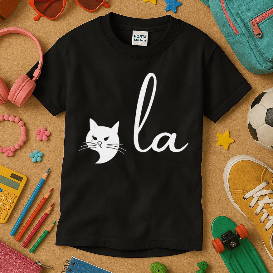 Retro Cat Comma La Kamala Harris For President 2024 Election Kids T-Shirt