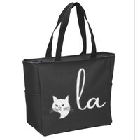 Retro Cat Comma La Kamala Harris For President 2024 Election Zip Tote Bag