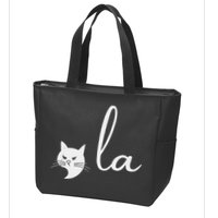 Retro Cat Comma La Kamala Harris For President 2024 Election Zip Tote Bag