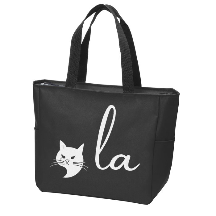 Retro Cat Comma La Kamala Harris For President 2024 Election Zip Tote Bag
