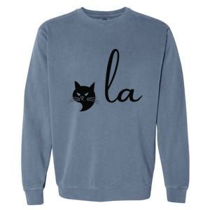 Retro Cat Comma La Kamala Harris For President 2024 Election Sweat Garment-Dyed Sweatshirt